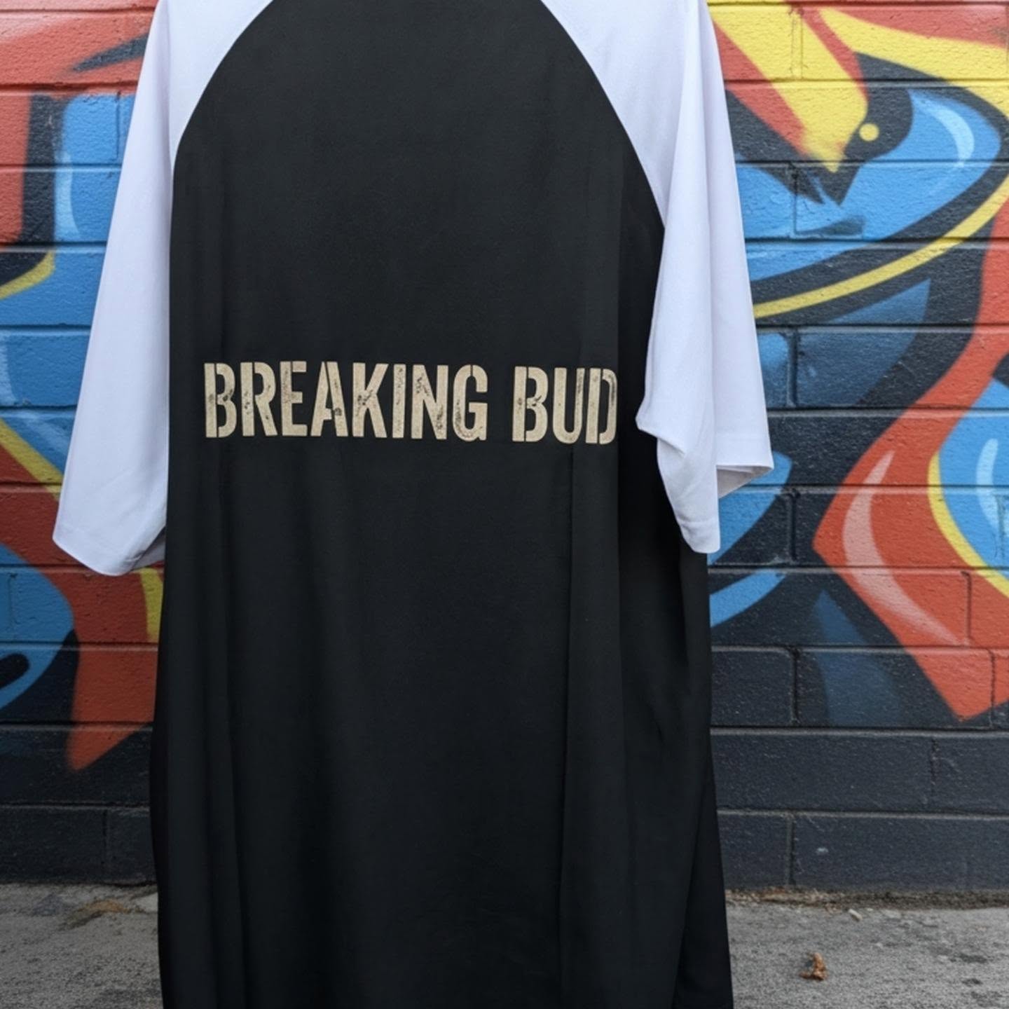 Breaking bud black and white T shirt
